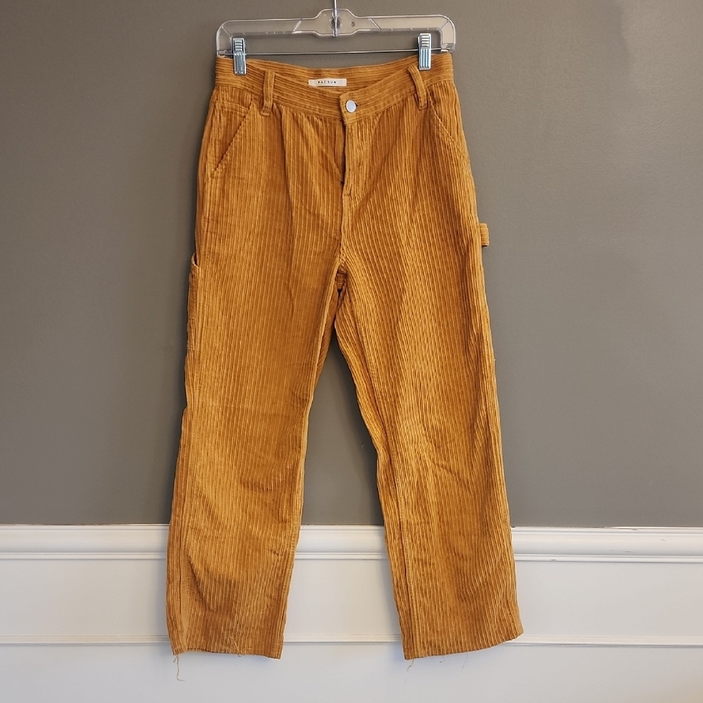 Pacsun Womens Mustard Yellow Corduroy Pants